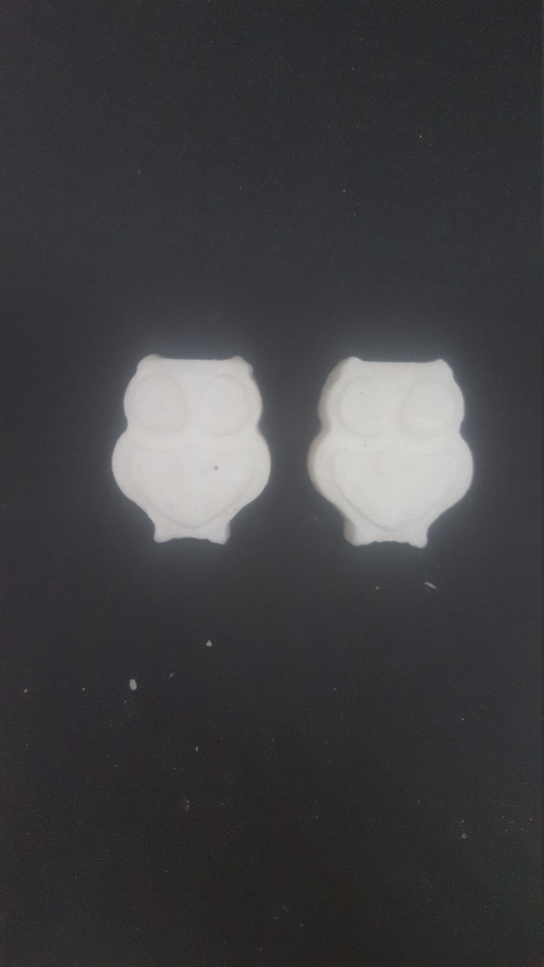 Soy Wax Melt White Set of 2 Sandalwood Owl shaped