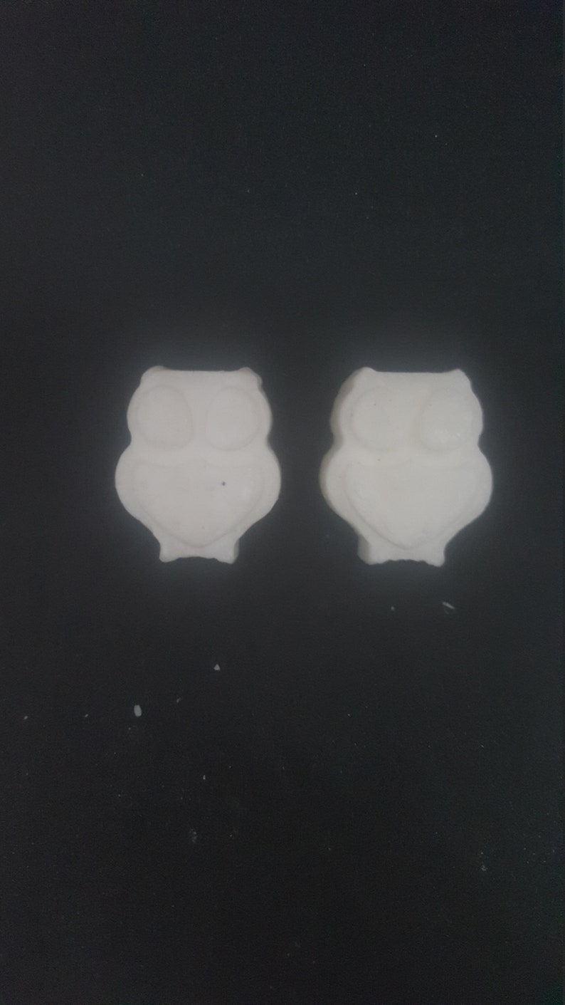 Soy Wax Melt White Set of 2 Sandalwood Owl shaped