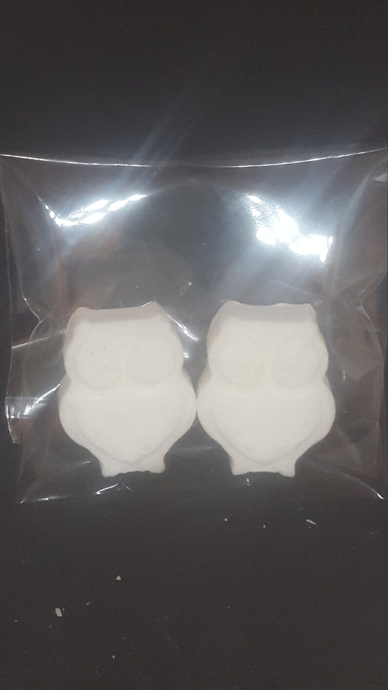 Soy Wax Melt White Set of 2 Sandalwood Owl shaped