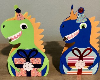 Dino-Geburtstagskarte für Kinder - niedlich und drollig