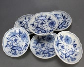 Meissen - Blue Onion - Butter Pat Butter Dish Plate - Excellent Condition - First Quality - Porzellan - Dark Blue Colors - 1950 39 s