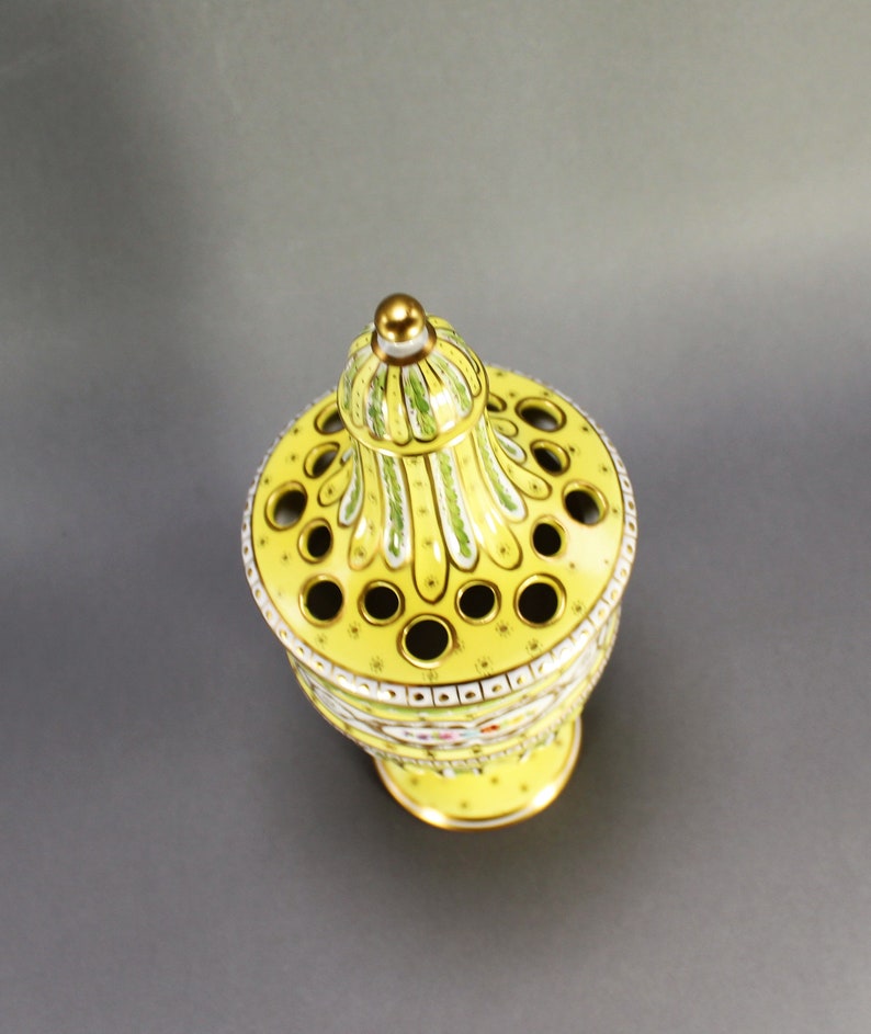 Potschappel ca Antique Porcelain Urn Vase with Lid Dresden 1901 year Carl Thieme Vintages Store Design