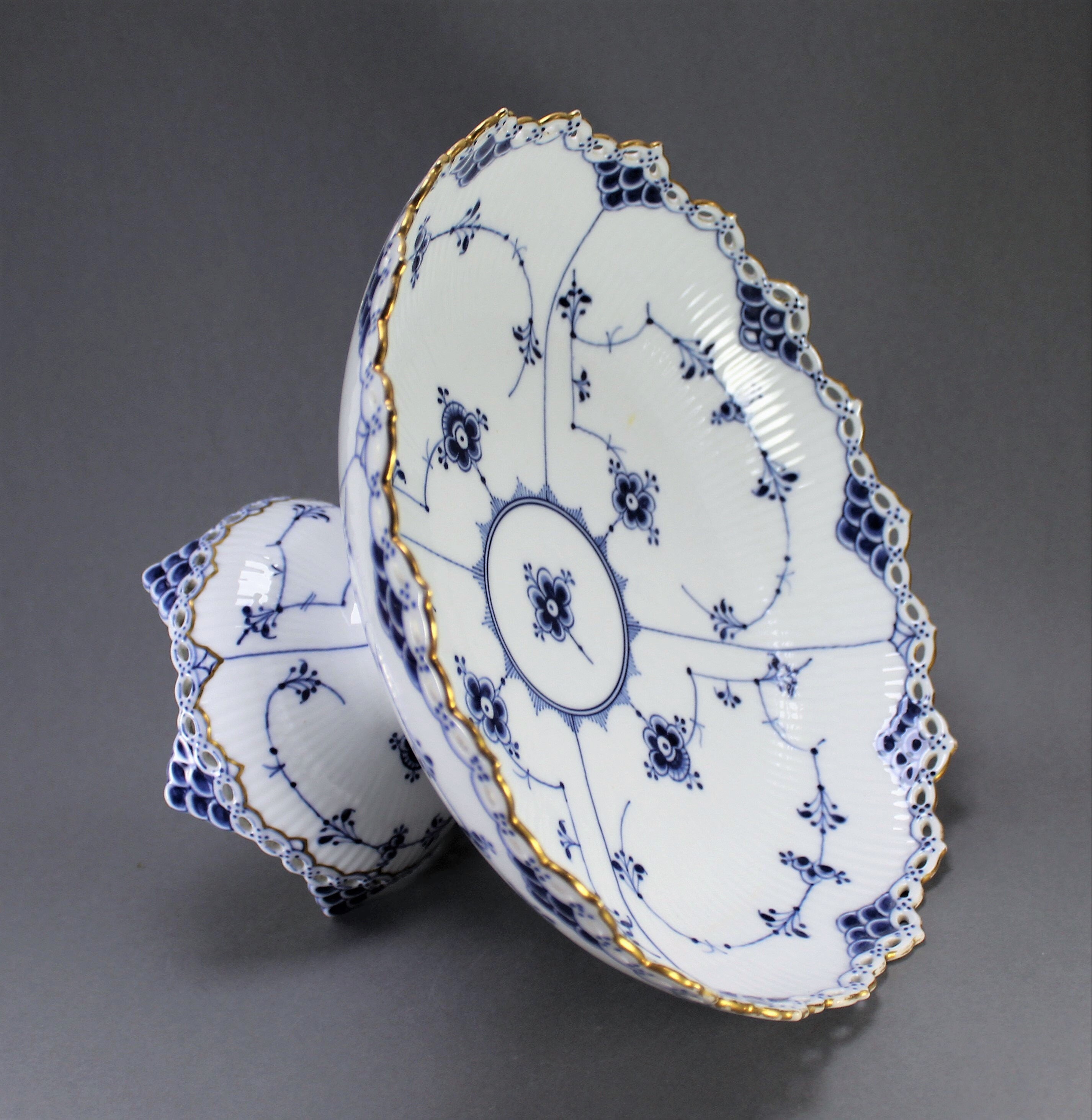 Royal Copenhagen Blue Fluted Full Lace 1022 UNIQUE Huge Etsy