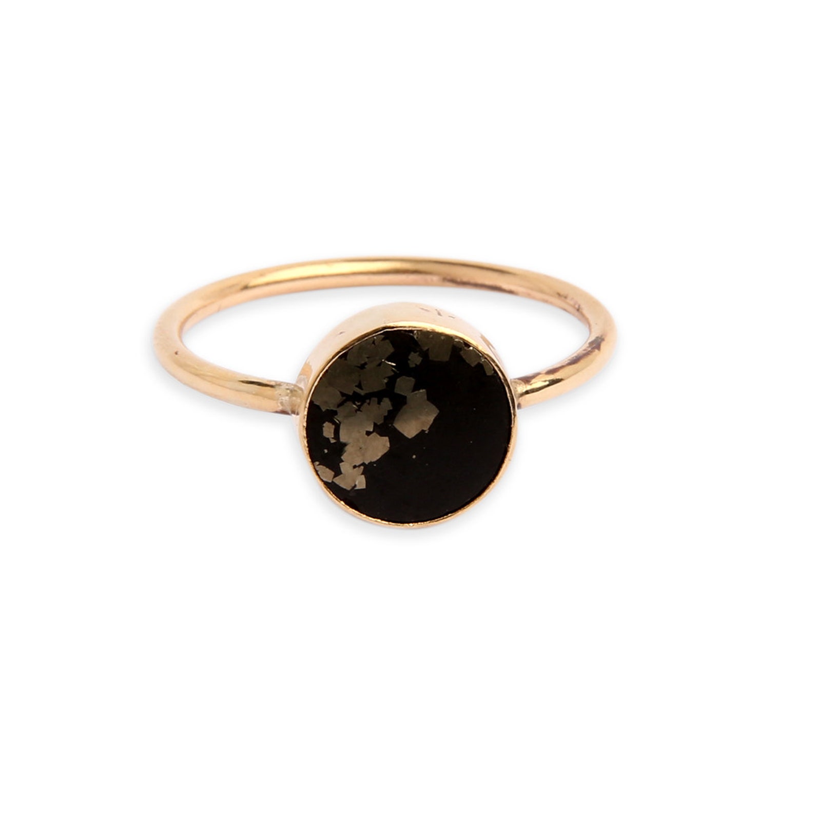 Stellar Black and Gold Ring Medium Etsy