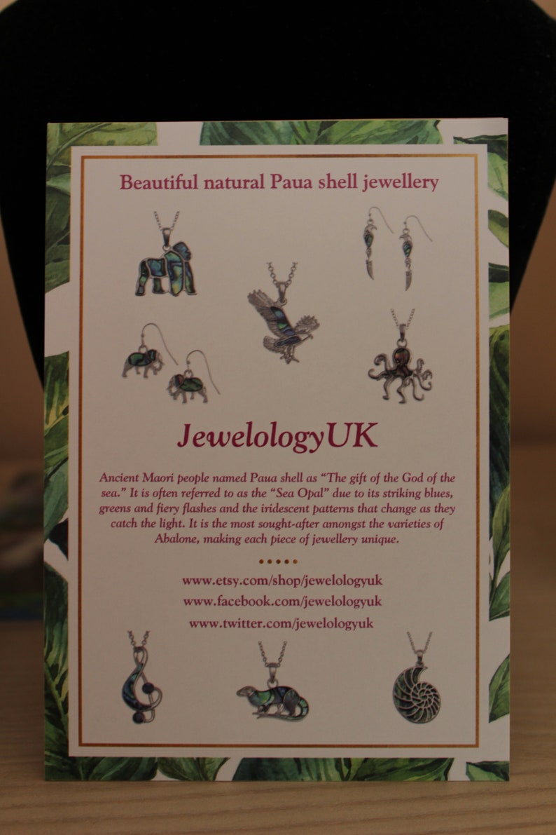 Collar colgante de pulpo concha interior de Paua imagen 6