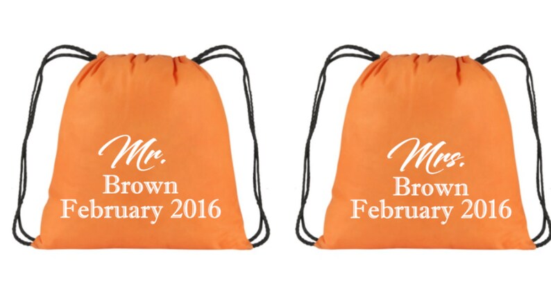 Wedding Gift Wedding Book Bag Gift Married Customized Book Bags Drawstring Backpack Back packs Wedding BackPacks Bookbags