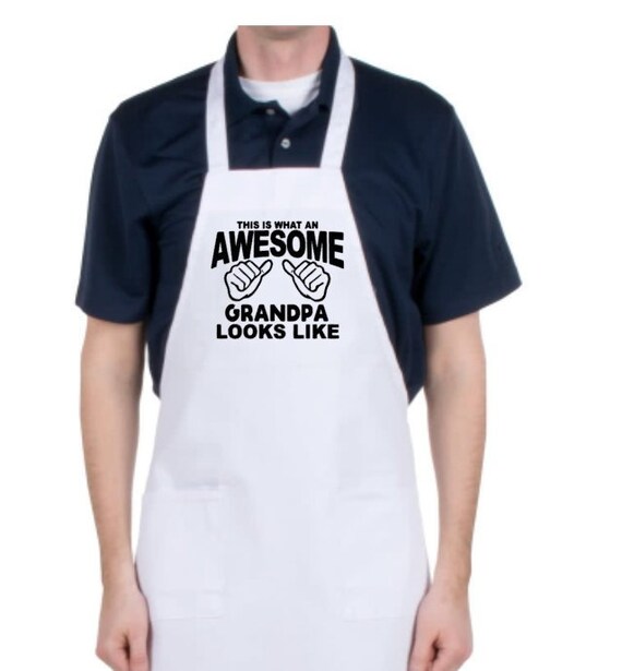 Grandpa Grandfather Apron Custom Apron Customize Apron Etsy