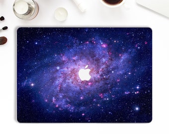 Galaxy Macbook case Space Macbook Pro 14 13 16 Air 13 M1 15 12 inch Stars Aesthetic Blue Purple Outer Space Design Science Astronomy case