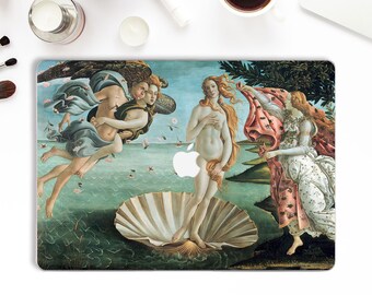 Art Macbook case Vintage Macbook Pro 13 16 15 Air 13 Painting Macbook 12 Ocean Painted Girl Retro Chic Italian Renaissance Botticelli Venera