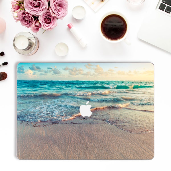 Ocean Macbook case for Macbook Pro 13 16 15 inch 2019 Beach Macbook Air 13 11 a1932 Macbook 12 inch Nature Waves Water Navy Sky Retina case
