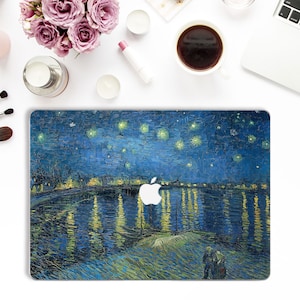 Van Gogh Macbook case Art Macbook Pro 13 inch Air 13 Pro 15 2018 Vintage Macbook 12 inch Stars Retro Starry Night Painting Aesthetic case