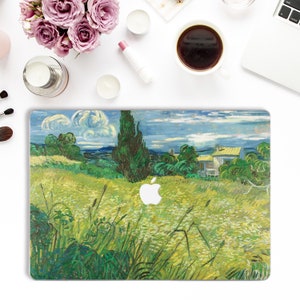 Van Gogh Macbook case Painting Macbook Pro 13 16 Air 13 M1 12 15 inch Vintage Art Nature Aesthetic Floral Green Landscape Sky Elegant case