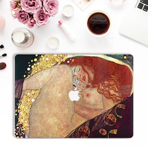 Painting Macbook case Klimt Macbook Pro 14 13 16 Air 13 M1 15 12 inch Vintage Art with Girl Woman Aesthetic Trendy Gustav Klimt Danae case