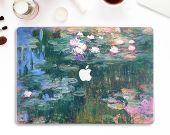 Monet Macbook case Painting Macbook Pro 13 16 Air 13 inch M1 Vintage Art Flowers Lilies Aesthetic Floral Nature Elegant Claude Monet case