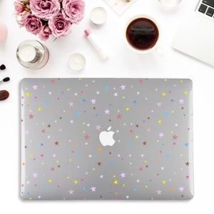 Stars MacBook Case Kawaii MacBook Pro 13 16 Air 13 M1 12 15 Inch for Girl Cute Rainbow Stars Transparent Girly Simple Minimalist Clear Case Etsy UK