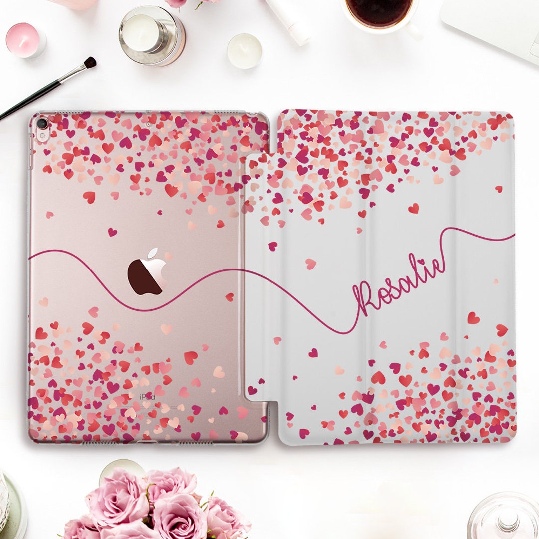 Name Ipad Case Pink Hearts Ipad Pro 11 12 9 10 5 Personalized Etsy Uk