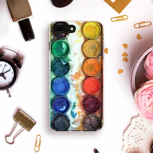Verf iPhone-hoesje voor iPhone 11 Pro Max XR X XS Art iPhone 8+ 7 voor Galaxy S10 Pixel 4 XL Girl Men Artist To Paint Painted Artsy cover