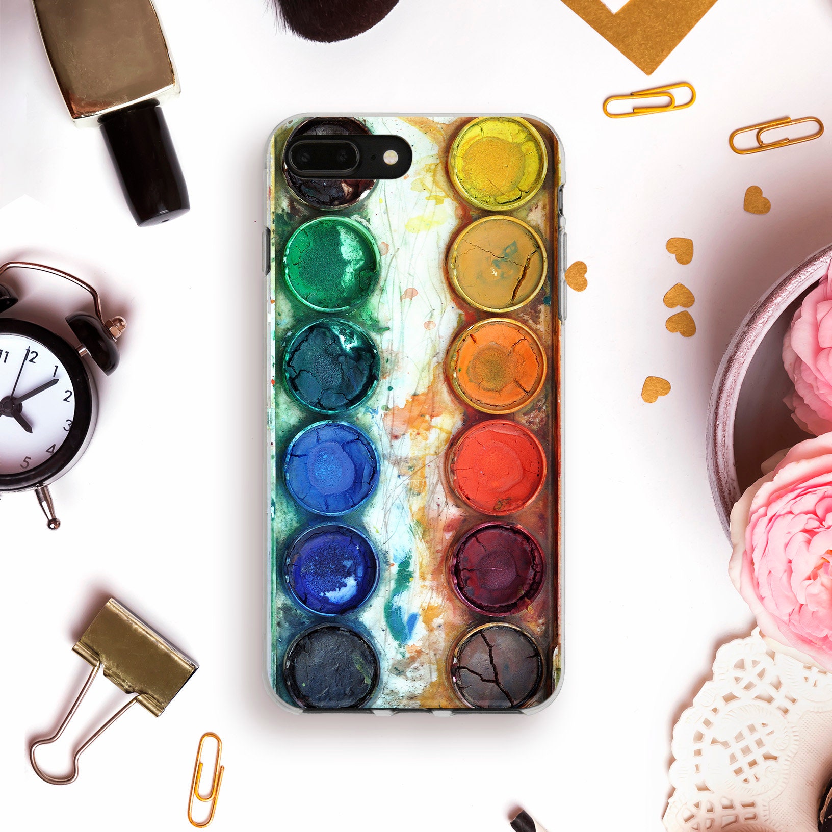 water color pallet no background | iPhone Case