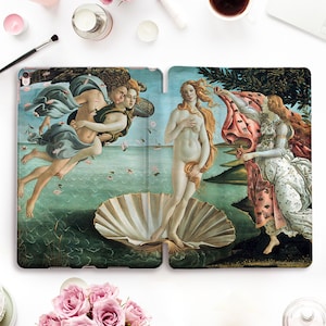 Art iPad case Vintage iPad Pro 11 12.9 10.5 Girl iPad 9.7 10.2 7th gen Air 3 Mini 5 Italy Aesthetic Antique Artist Women Painting Botticelli