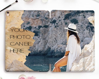 Coque iPad personnalisée pour iPad Pro 11 12,9 10,5 photos, iPad 9,7 10,2 Air 3 Mini 5 personnalisé pour filles hommes femmes propre logo photos texte collage