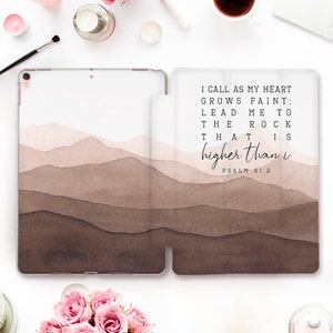 Bible verse iPad case Aesthetic iPad 10th 9th Air 5 4 Pro 12.9 11 iPad 10.2 10.9 Mini 6th 10.5 9.7 Christian quote Nature Mountains Art case