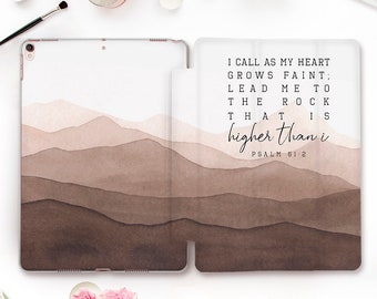 Bible verse iPad case Aesthetic iPad 10th 9th Air 5 4 Pro 12.9 11 iPad 10.2 10.9 Mini 6th 10.5 9.7 Christian quote Nature Mountains Art case