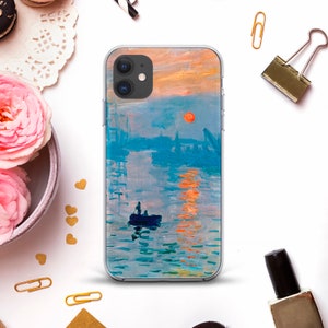 Monet iPhone case for iPhone 11 Pro XR X 8 7 Art case Galaxy S20 Pixel 4a Vintage Painting Ocean Nature Retro Aesthetic Nautical Sun case