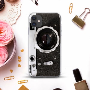 Retro iPhone-hoesje voor iPhone 13 12 11 XR 8 Vintage cameratasje Galaxy S22 S21 Esthetisch jaren 70 trendy hipster oud cameraontwerp voor mannen