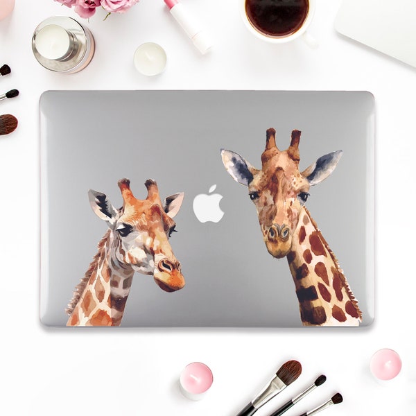 Giraffe Macbook case Nature Macbook Pro 13 Air 13 15 M2 M1 Pro 14 Macbook Pro 16" Cute African animals Aesthetic transparent funny case