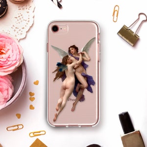 Art iPhone case 11 Pro XR X Vintage case for iPhone 8 7 Galaxy S20 S10 Pixel 4 Angels Girl Man Aesthetic Painting Artsy Christian Bouguereau