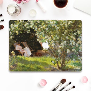 Roses Macbook case Art Macbook Pro 13 Air 13 15 M2 M1 Pro 14 Macbook Pro 16 inch Aesthetic vintage oil painting Flowers plants Garden case