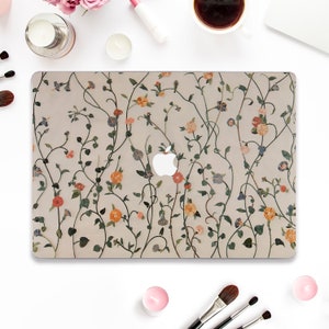 Plants Macbook case Floral Macbook Pro 13 Air 13 15 M2 M1 Pro 14 Macbook Pro 16" Aesthetic flowers vines Cute neutral design for girl case