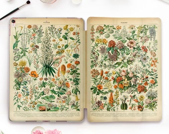 May include: A vintage botanical illustration of flowers, featuring a variety of species with detailed drawings and labels. The illustration is printed on a cream-colored background and is framed by a white border.