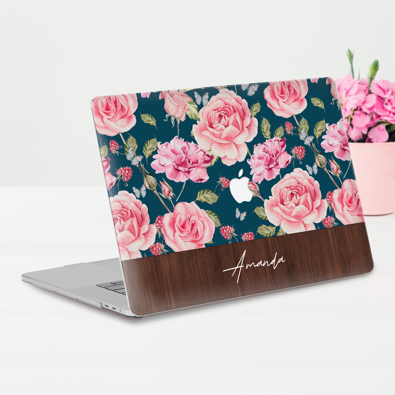 花柄のMacbookケース 美しいMacbook Pro 13インチ Air 13 15 M2 M3 