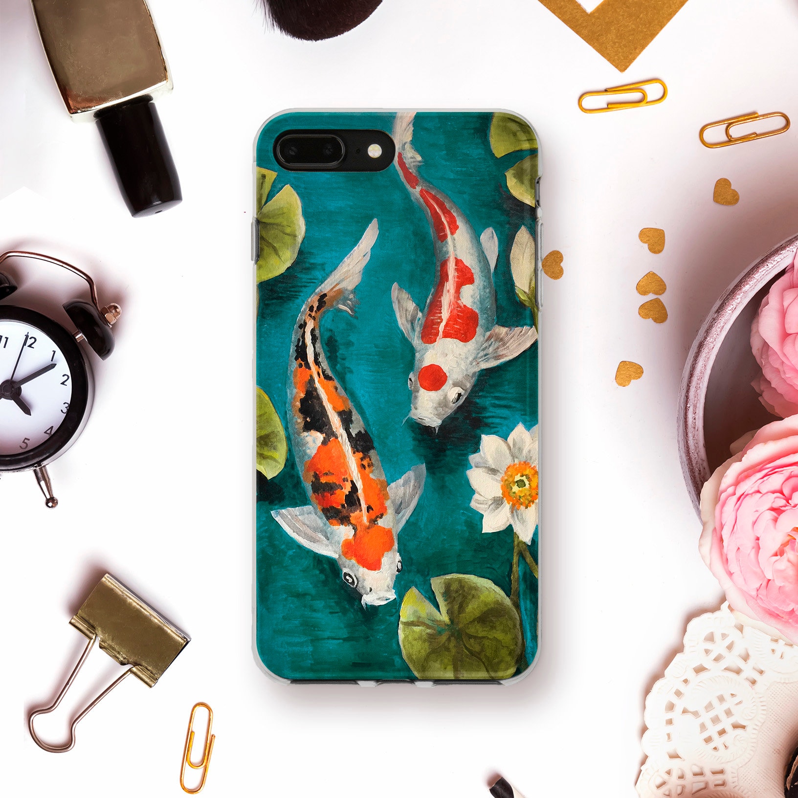 Koi iPhone Case 11 Pro XR X Japanese Case for iPhone 8 Plus 7
