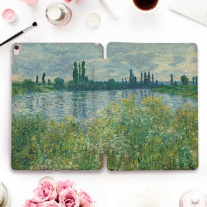 Monet iPad case Aesthetic iPad Pro 11 12.9 10.2 10.5 10th Air 5 10.9 Mini 6 Vintage Art Floral Oil Painting Nature Trees Wild Flowers case