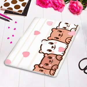 Bears MacBook case Cute MacBook Pro 13 Air 13 M2 M1 Pro 14 Pro 16 Pro 15 12 Kawaii animals Pretty design for girls Brown white bears case image 3