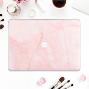 Marble Macbook case Pastel Macbook Pro 13 inch Air 13 15 M2 M3 Macbook Pro 14 16 Aesthetic light pink marble design Simpe girly trendy case