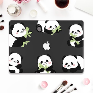 Bear Macbook case Cute Macbook Pro 13 inch Air 13 15 M2 M3 Pro 14 Pro 16 inch Kawaii funny panda bears Pretty animals Cartoon style case