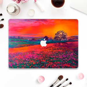Painting Macbook case Nature Macbook Pro 13 Air 13 15 M2 M1 Pro 14 Macbook Pro 16&quot; Aesthetic landscape art Oil painting Flowers Sunset case