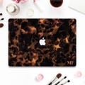 Initials Macbook case Personalized Macbook Pro 13 inch Air 13 15 M2 M3 2024 Pro 14 16 Aesthetic custom monogram Dark tortoise shell case product logo
