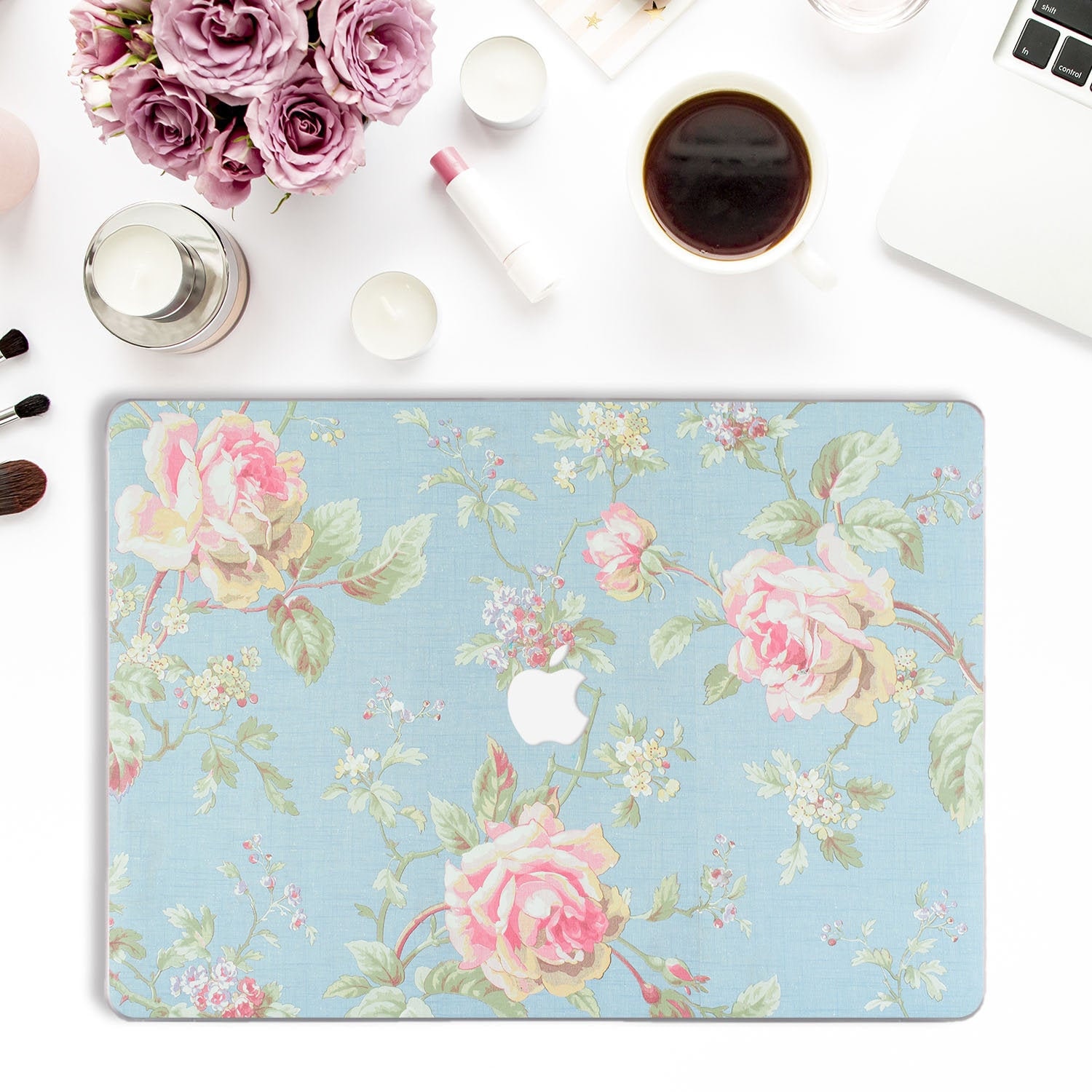 Floral MacBook Case Vintage MacBook Pro 13 16 15 Air 13 Flowers MacBook ...