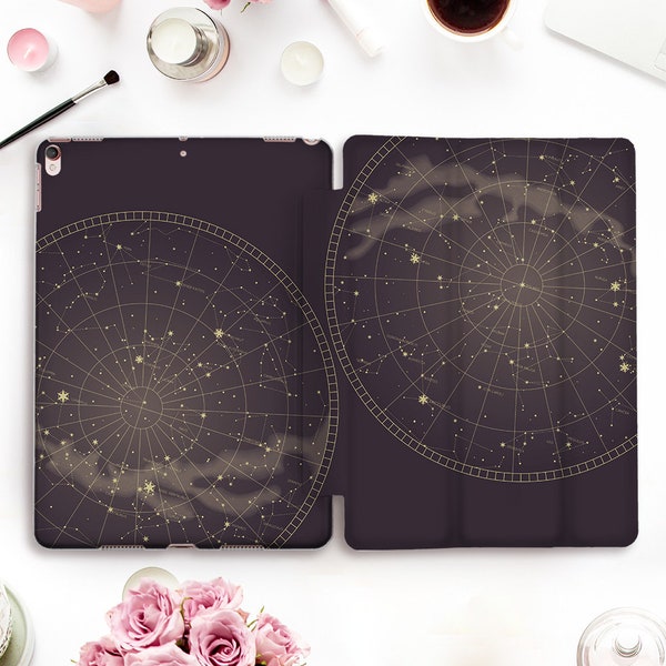 Constellations iPad case Stars iPad Pro 11 12.9 10.5 Girl iPad 9.7 10.2 Air 4 3 Mini 5 Aesthetic Star Map Space Galaxy Sky Celestial case