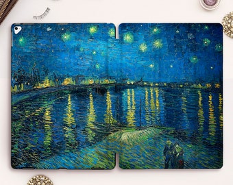 Van Gogh iPad case for iPad Pro 11 12.9 10.5 Art iPad 10.2 7th 9.7 6th gen iPad Air 3 Mini 5 Vintage Starry Night Retro Aesthetic Painting