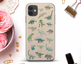 Dinosaurs iPhone case for iPhone 12 11 XR X 8 Dino case for Galaxy S21 S20 Cute Kawaii Jurassic Animals Design for Boys Guys Dinosaur case