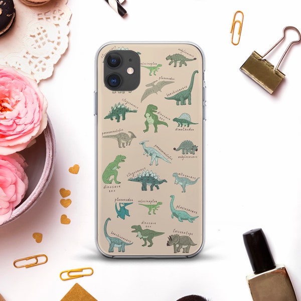 Dinosaurs iPhone case for iPhone 12 11 XR X 8 Dino case for Galaxy S21 S20 Cute Kawaii Jurassic Animals Design for Boys Guys Dinosaur case