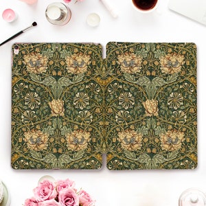 Aesthetic iPad case William Morris iPad 10th 9th Air 5 Pro 12.9 11 iPad 10.2 10.9 Mini 6 Flower art Vintage floral pattern Botanical case