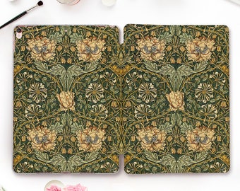 Aesthetic iPad case William Morris iPad 10th 9th Air 5 Pro 12.9 11 iPad 10.2 10.9 Mini 6 Flower art Vintage floral pattern Botanical case