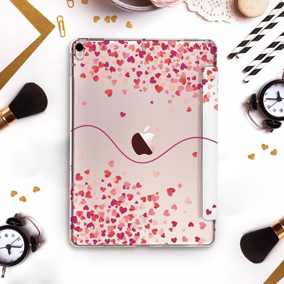 名前 iPad ケース ピンク ハート iPad Pro 11 12.9 10.5
