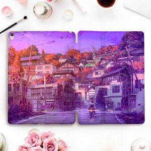 Funda japonesa para iPad, bonita funda para iPad Pro 11 12,9 10,2 10,5 Air 5 4 10,9 9,7 Mini 6, estilo anime japonés, estética, diseño kawaii, funda moderna para ciudad